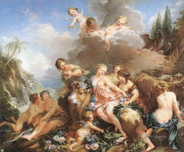 Francois Boucher Painting - The Rape of Europa Rococo Francois Boucher